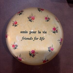 Sugar Boo & Co Paper Weight Friends For Life French English Feminine Floral